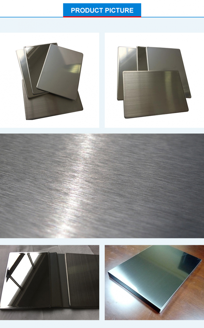 Panneau en aluminium du plastik ACP de panneau de matériau composite de feuille d'acier inoxydable de grain en bois d'Alumetal