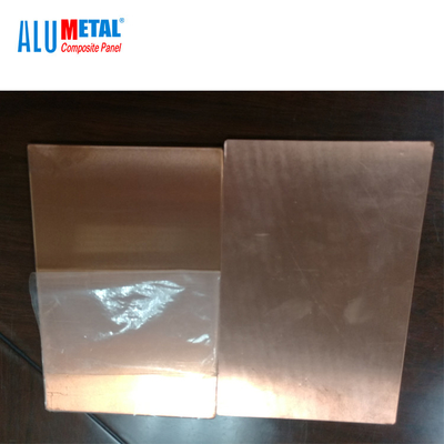 mur en laiton de cuivre d'intérieur de panneau composé en aluminium en métal de 3200mm