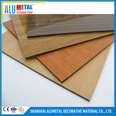 matériel décoratif d'alliage d'aluminium de 8mm de feuille composée en bois de panneau
