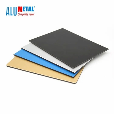 bleu blanc en métal ACP de 2mm de feuille de lustre d'Alumetal de noir composé extérieur décoratif de panneau