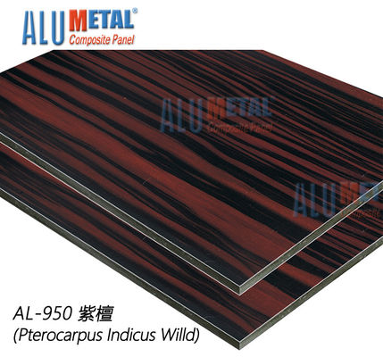 le panneau composé en aluminium en bois extérieur nano ACP de 1220X2440mm couvrent 10mm extérieur
