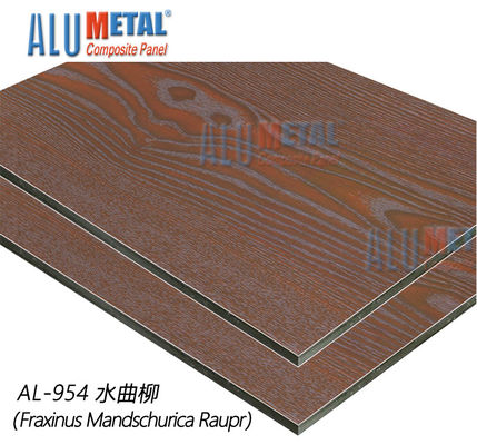 le panneau composé en aluminium en bois extérieur nano ACP de 1220X2440mm couvrent 10mm extérieur