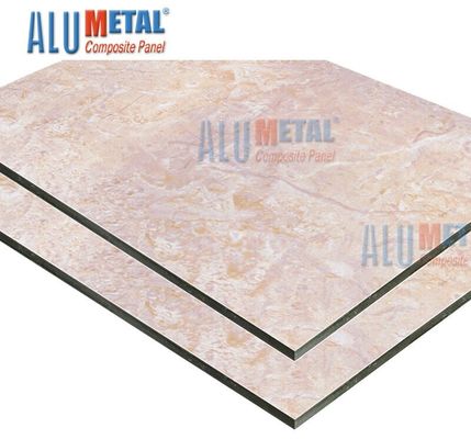 2440mm ont anodisé le panneau composé en aluminium de marbre ACP couvrent le plat 7mm en aluminium blanc