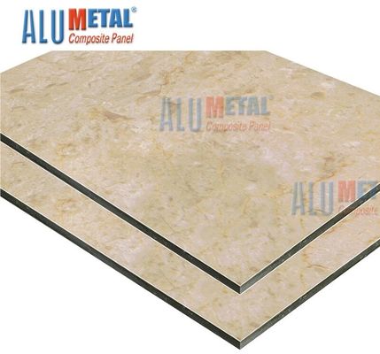 2440mm ont anodisé le panneau composé en aluminium de marbre ACP couvrent le plat 7mm en aluminium blanc