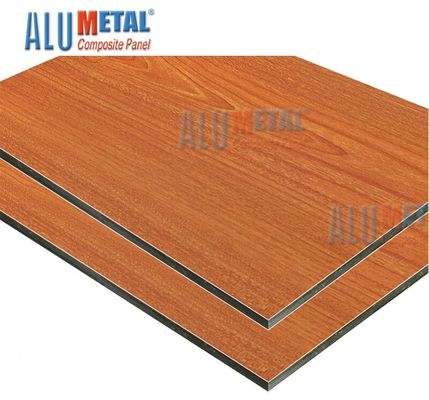 Panneau composé en aluminium 6mm de lien en bois enduit de NANO de 1500 x de 4000mm