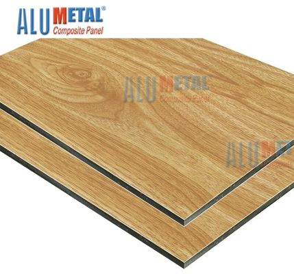 Panneau composé en aluminium 6mm de lien en bois enduit de NANO de 1500 x de 4000mm