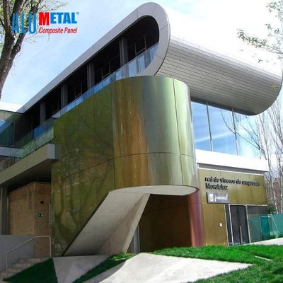 Résistance à l'usure composée 3mm en aluminium Nacreous de revêtement de panneaux de mur extérieur de 5000mm
