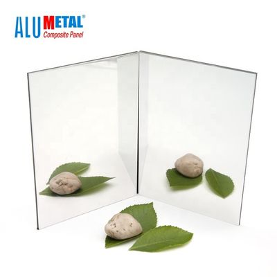 Revêtement composé en aluminium ACP 0.5MM de mur du panneau 1220mm de miroir argenté d'A2 franc