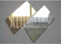 4mm anodisés 5086 feuille composée en aluminium de l'or 1570mm de panneau de miroir