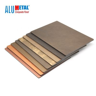 cuivre composé en aluminium en acier 1250mm Nacreous de panneau de 3mm PVDF Acm