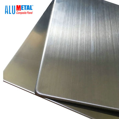 Les panneaux de revêtement composés en aluminium décoratifs de PE de 1000MM couvrent l'acier inoxydable 6mm FEVE