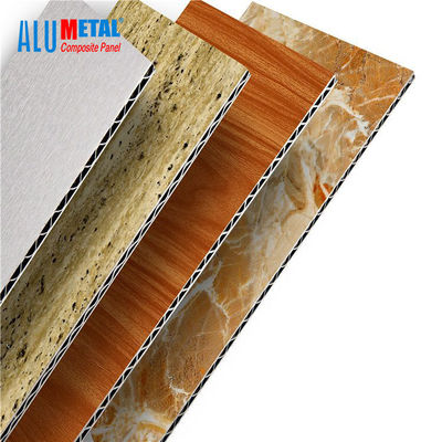 l'extérieur 3D a perforé le panneau composé en aluminium ondulé en aluminium 8mm du panneau ACM de 1220mm