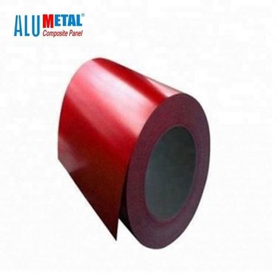 Le PVC en aluminium 8011 2500MM enduit coloré de bobine a enduit la bobine en aluminium 0.06MM d'équilibre