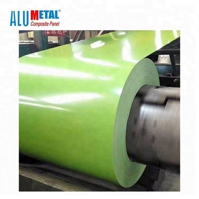 Le PVC en aluminium 8011 2500MM enduit coloré de bobine a enduit la bobine en aluminium 0.06MM d'équilibre