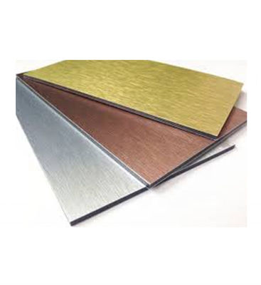 0.15mm 6mm ont balayé le noyau composé en aluminium de PE de la feuille 1250x2440mm d'alliage de panneau