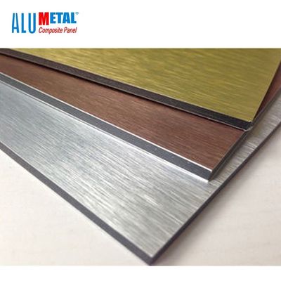 Tôle composée en aluminium balayée mince de panneau de 3MM 1570MM AA1100