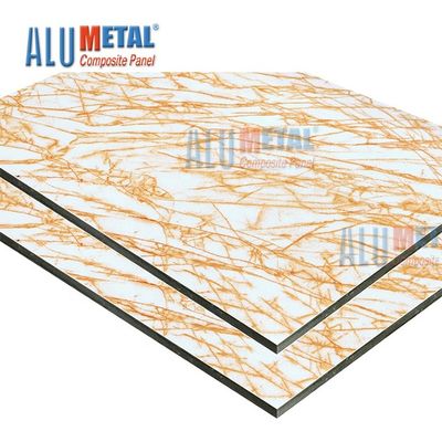1220mm 0,6 millimètres de marbre du panneau AA3003 ACP de revêtement composé en aluminium de feuille