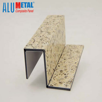 revêtement en bois composé en aluminium de marbre d'extérieur du grain ACP du panneau AA1100 8mm de 5000mm