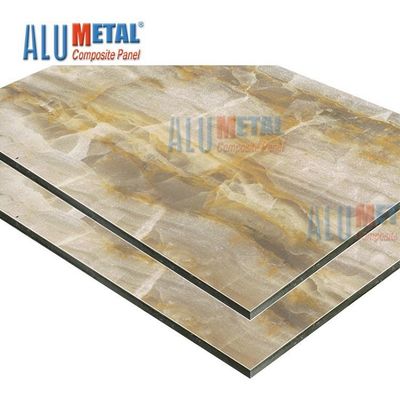 revêtement composé en aluminium 1570mm de marbre des panneaux de mur extérieur de panneau de 5mm PVDF