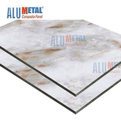 Nano composé en aluminium 2440mm de revêtement de mur de la feuille ACP de panneau de PE de LDPE de marbre 0.70mm