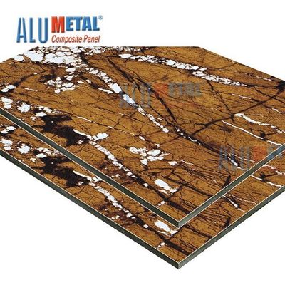 Nano composé en aluminium 2440mm de revêtement de mur de la feuille ACP de panneau de PE de LDPE de marbre 0.70mm