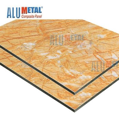 Nano composé en aluminium 2440mm de revêtement de mur de la feuille ACP de panneau de PE de LDPE de marbre 0.70mm