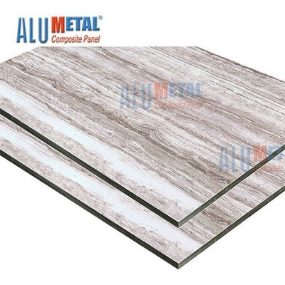 Granit anodisé par 5000mm composé en aluminium du matériel de feuille de panneau ACP 0.1mm