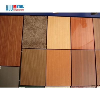 Le panneau composé en aluminium en bois extérieur du mur 3mm a réutilisé