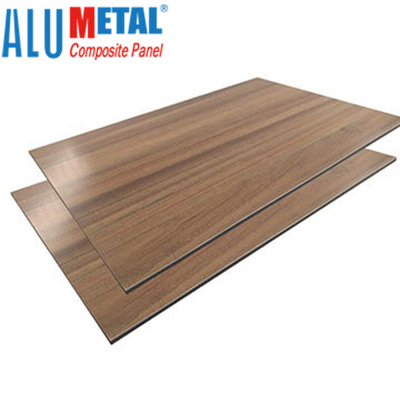 brillant balayé en bois de panneau composé en aluminium de 5mm haut