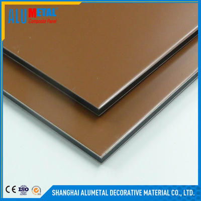 Panneau composé en aluminium de l'architecture PVDF 2mm - 6mm pour les bâtiments préfabriqués