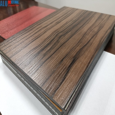 grain en bois composé en aluminium en bois du panneau 3D de 3mm