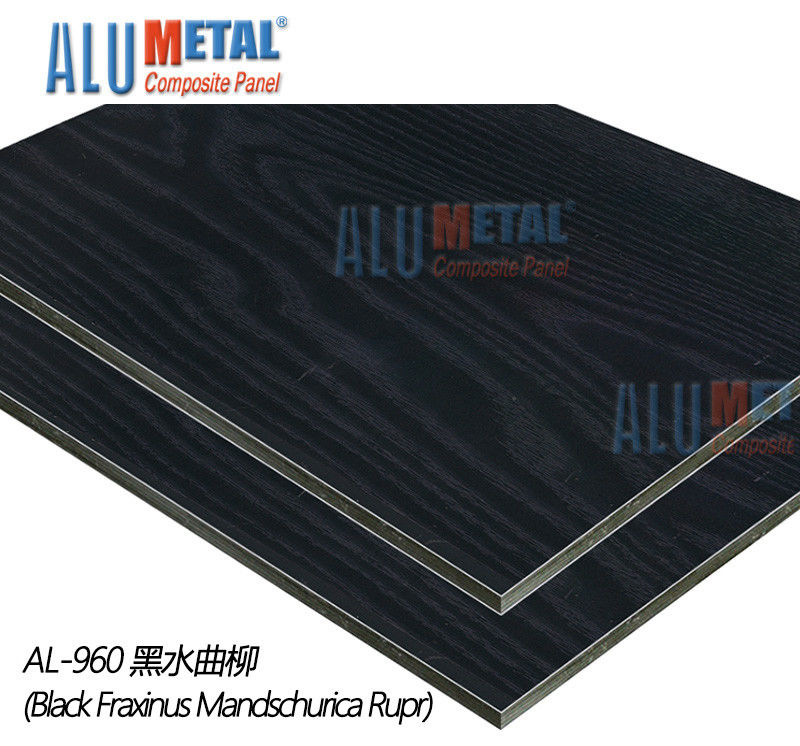 0.06mm ont peint le panneau en aluminium enduit 1250mm de la feuille 4mm Acm d'intérieur pour la villa